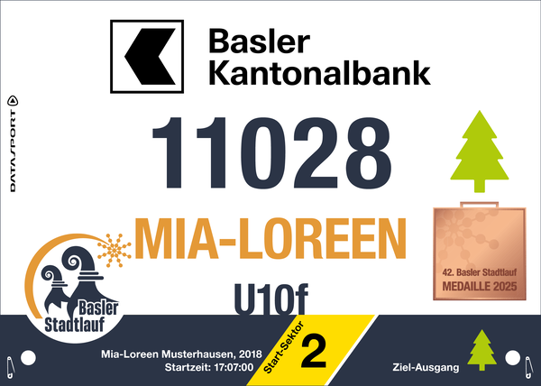 Basler Schülerlauf Startnummer