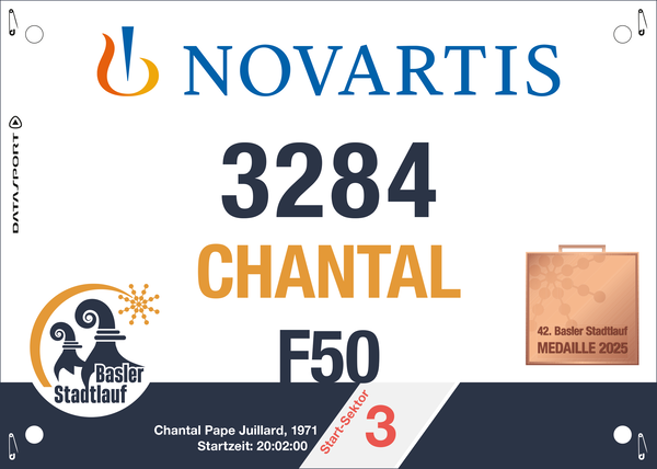 Basler Stadtlauf Startnummer