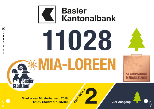 Basler Schülerlauf Startnummer